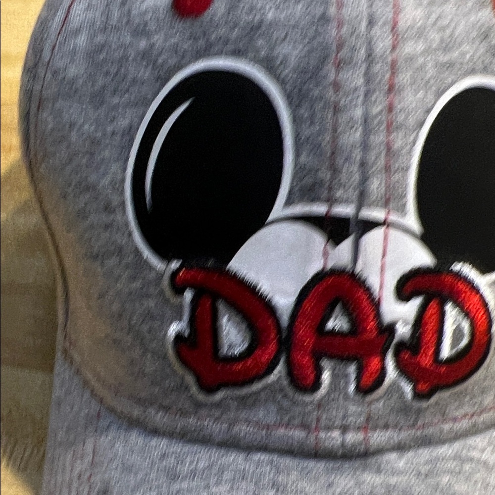 # 0849+ Gray Dad Hat with Red Accents - Picture 5 of 13